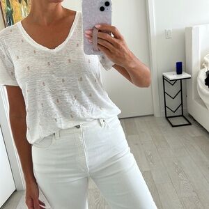 Rails white T-shirt with pineapple detail